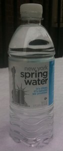 New York Spring Water bottle