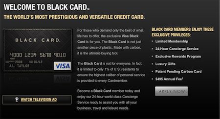 The Visa Black Card