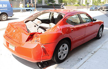 Crushed Dodge Charger