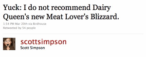 Yuck: I do not recommend Dairy Queen's new Meat Lover's Blizzard.