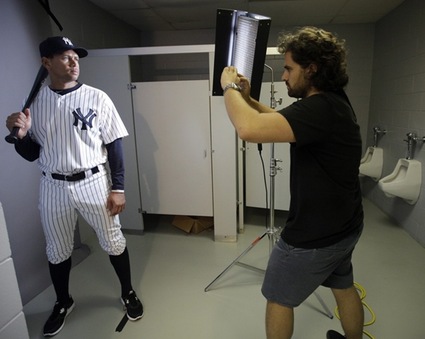 A-Rod Posing In A Bathroom