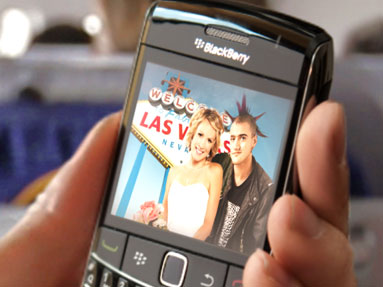 Picture received on phone of the newly married couple